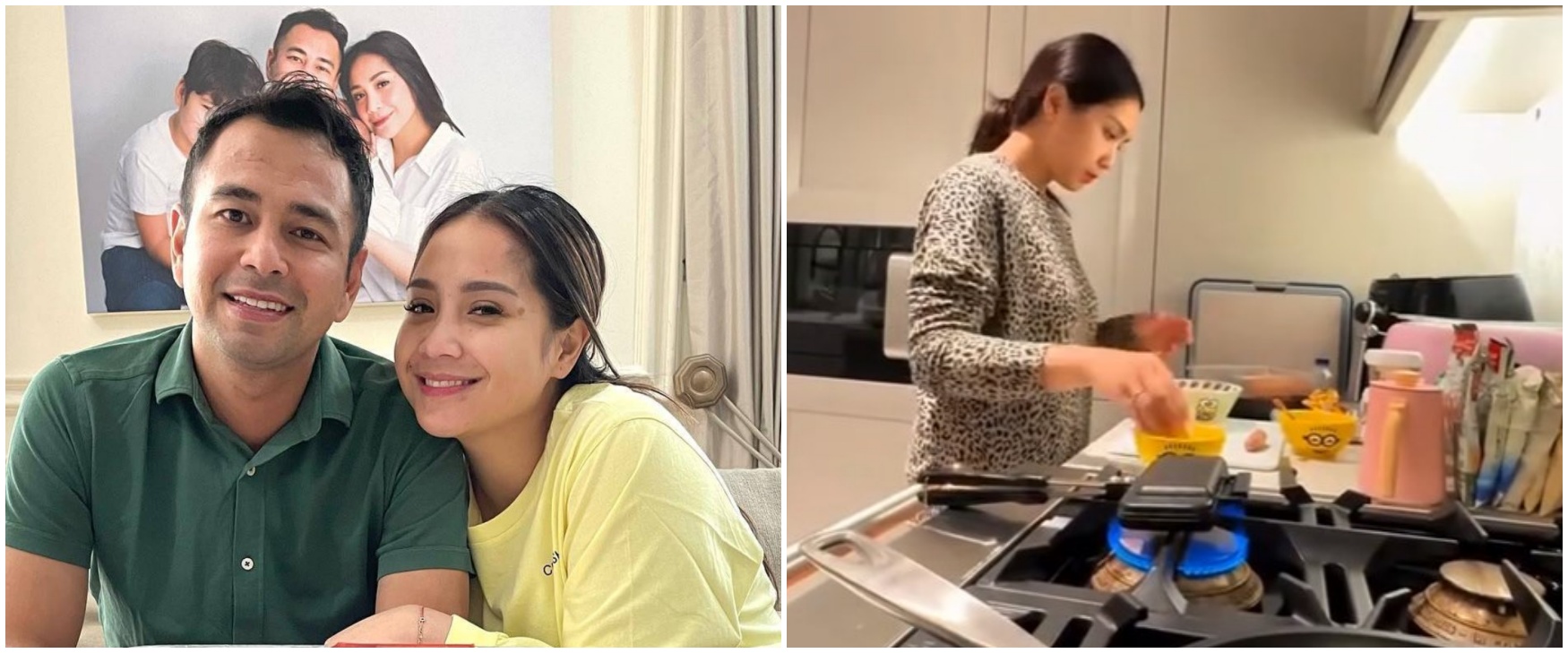 Momen Nagita Slavina siapkan sarapan untuk Raffi Ahmad, penampakan air minumnya bikin salfok