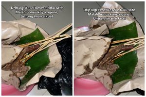 Jika tak teliti bisa berdarah-darah, momen wanita temukan bonus topping tak terduga dalam sate bungkus