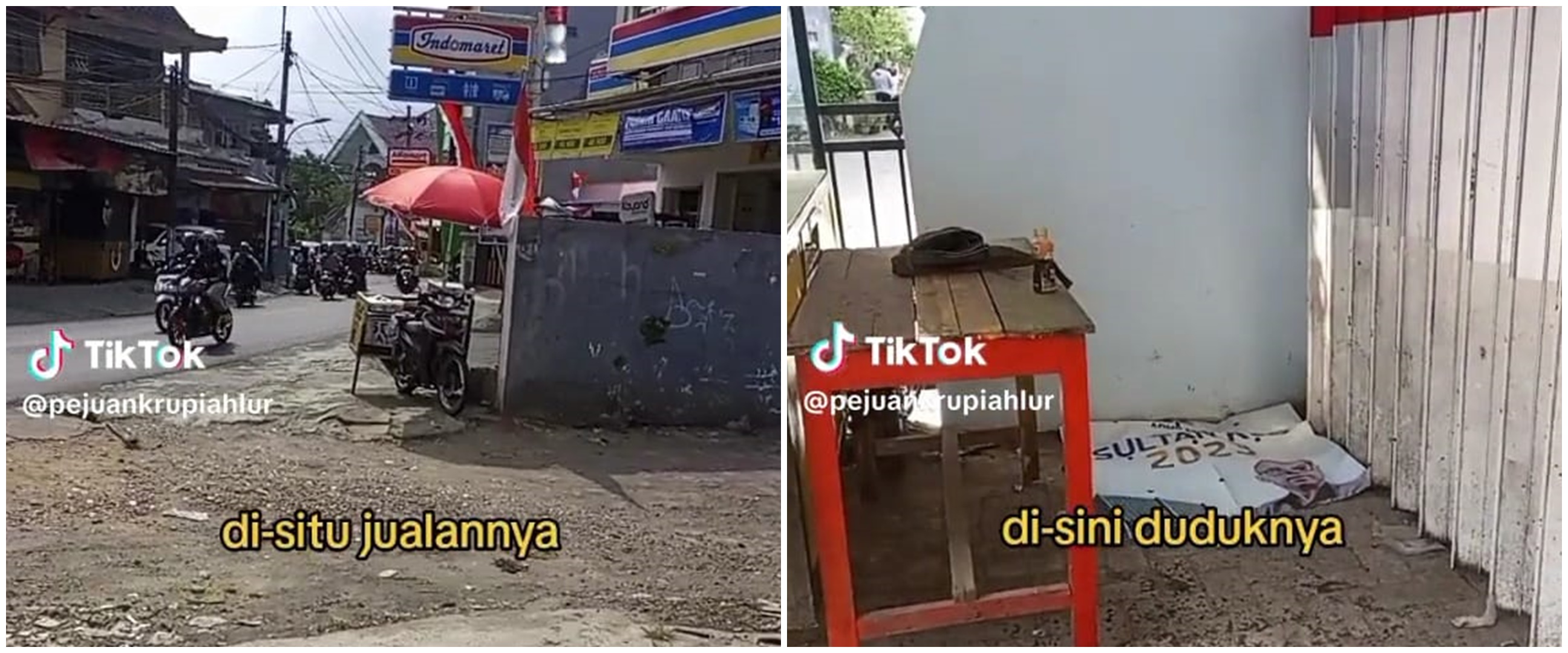 Bukan pakai CCTV, cara pedagang pantau gerobak dagangan dari jauh ini kreatif, bisa ditinggal rebahan