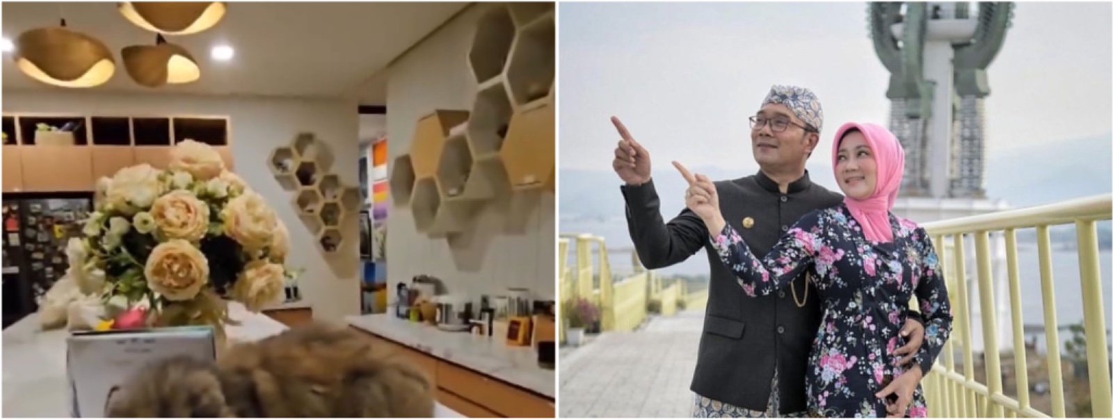 Dapur Ridwan Kamil dilengkapi dekorasi heksagonal ini makin unik dan estetik, intip 7 potretnya