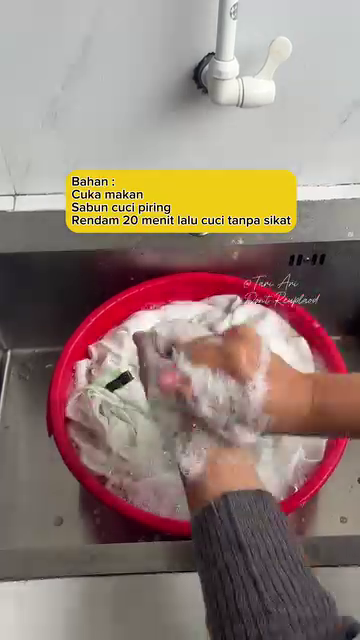 Tanpa disikat, begini cara cuci gamis putih penuh noda dan dekil agar cerah lagi pakai 2 bahan dapur