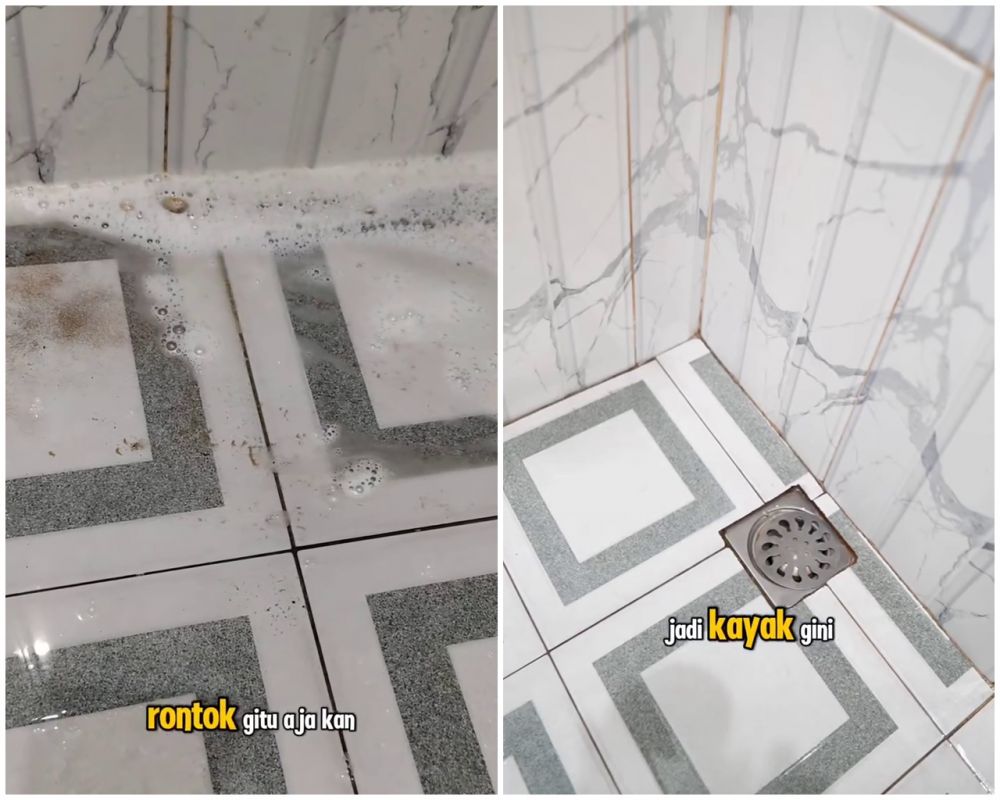 Trik mudah hilangkan kerak keramik kamar mandi agar rontok tanpa sisa cuma dengan 3 bahan sederhana
