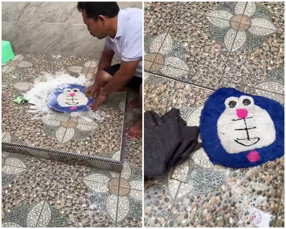 Tak perlu bingung, begini trik cuci keset rumah kotor dan penuh debu cuma dengan 2 bahan sederhana