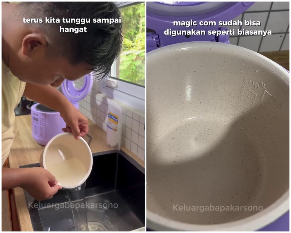 Bisa aman dipakai lagi, ini cara cuci panci rice cooker bekas jamuran agar lebih steril dan tak bau