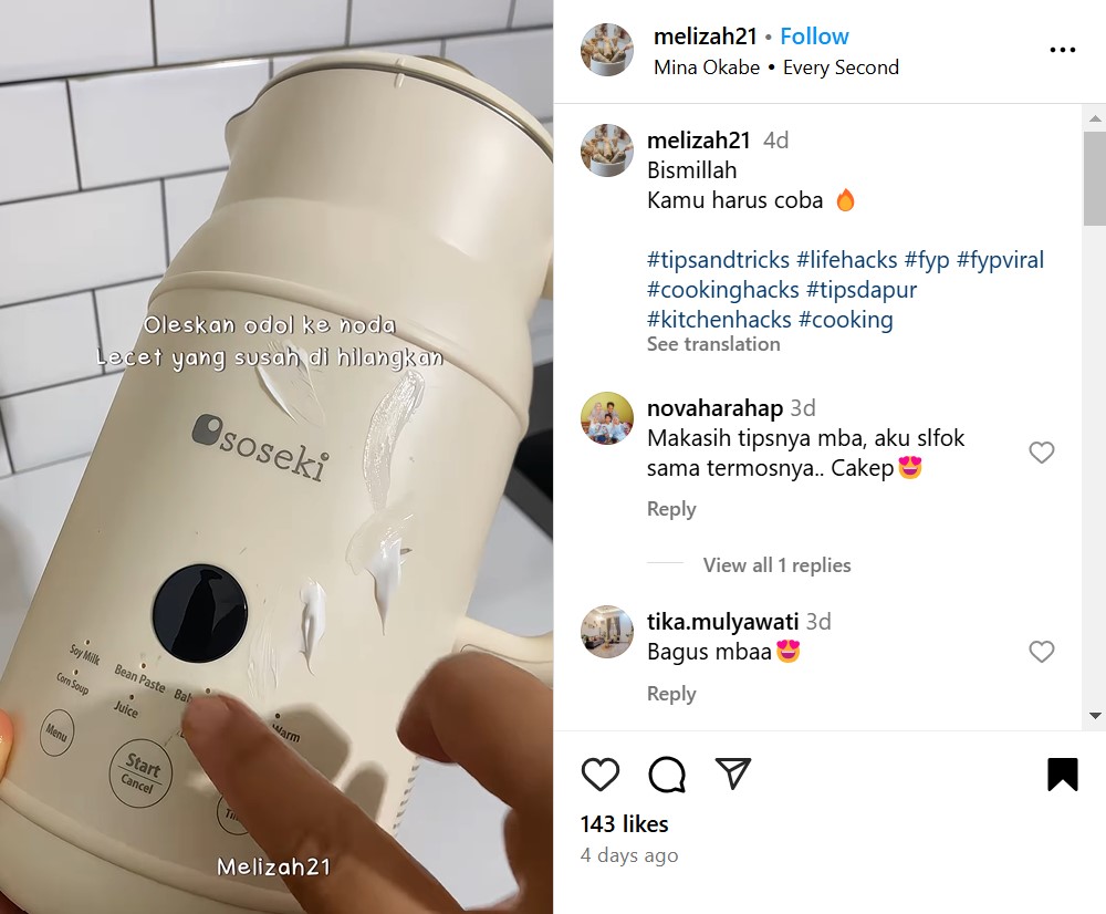 Noda lecet di termos bikin kusam & sulit dibersihkan? Ini trik menghilangkannya agar lebih mulus lagi