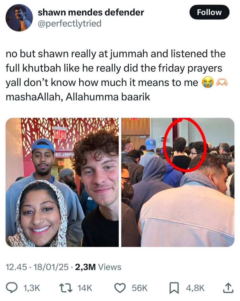 Momen Shawn Mendes kepergok ikut salat Jumat di masjid NYU, 5 potretnya bikin salah fokus
