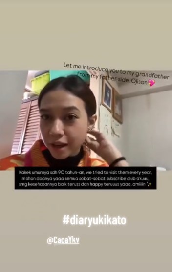 9 Momen Yuki Kato pulang ke kampung halaman di Jepang, interaksinya dengan sang kakek jadi sorotan