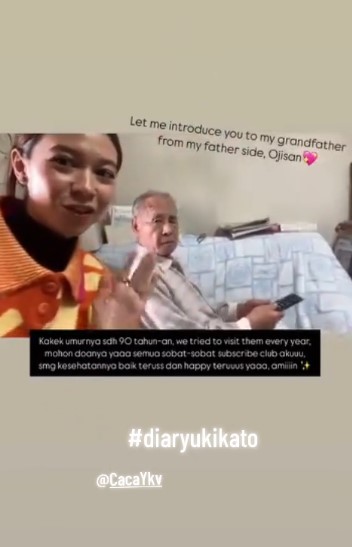 9 Momen Yuki Kato pulang ke kampung halaman di Jepang, interaksinya dengan sang kakek jadi sorotan