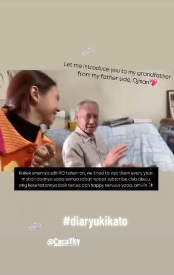 9 Momen Yuki Kato pulang ke kampung halaman di Jepang, interaksinya dengan sang kakek jadi sorotan