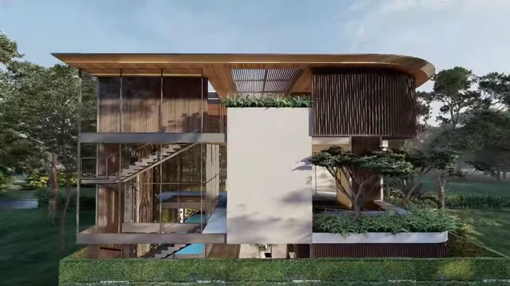 9 Potret desain rumah baru semi outdoor Ayu Ting Ting di kompleks elit, dapurnya nyambung kolam renang