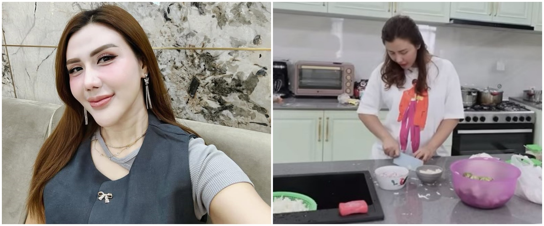 Rumah barunya ditaksir Rp50 miliar, 9 potret dapur Rey Utami berkonsep open space full perabot modern