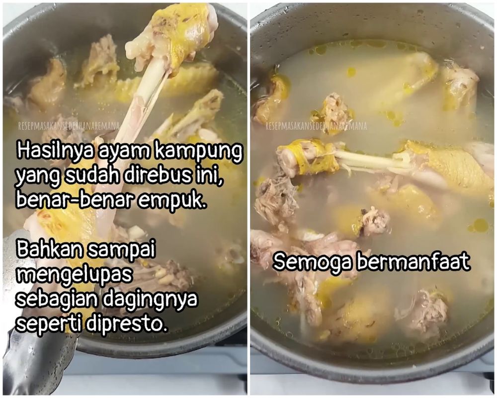Trik mengolah ayam kampung antialot dan bebas amis dalam 15 menit, tanpa panci presto