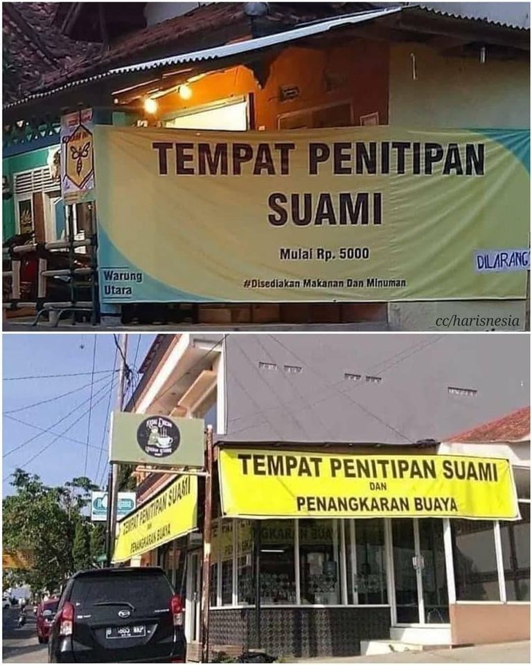 11 Potret tulisan lucu di spanduk kampung ini mau ketawa tapi takut dosa, isinya nyeleneh semua