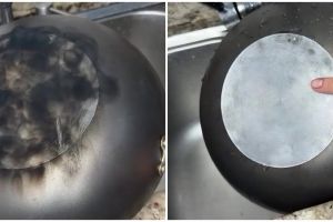 Cara ampuh mengembalikan pantat wajan gosong jadi kinclong lagi, cepat dengan tambahan 1 jenis minuman