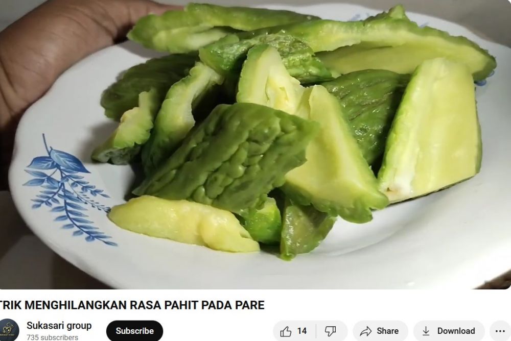 Tanpa diremas garam, begini cara mengurangi rasa pahit pare tanpa bikin nutrisi hilang