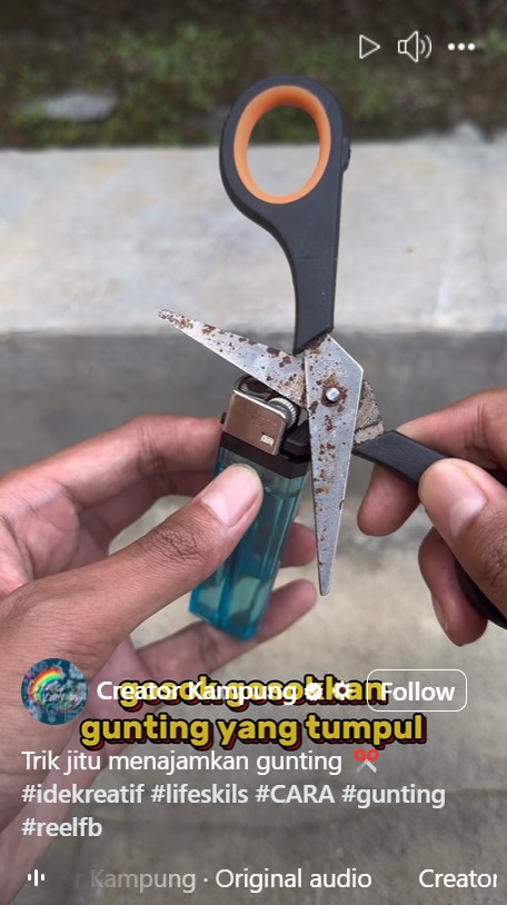 Bukan digosok batu asahan, begini cara jitu menajamkan gunting tumpul pakai 1 alat sederhana