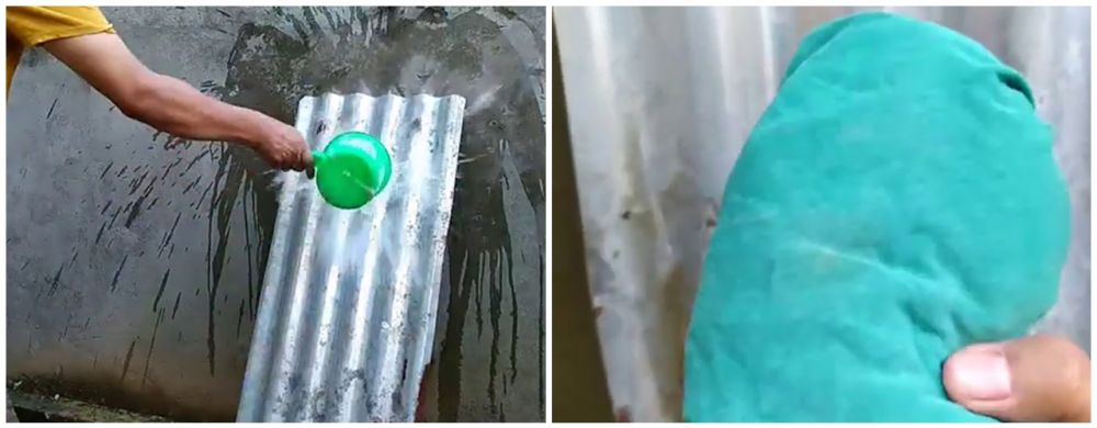 Tanpa racikan lem khusus, ini trik menambal atap seng berlubang dan bocor cuma dengan 1 alat sederhana