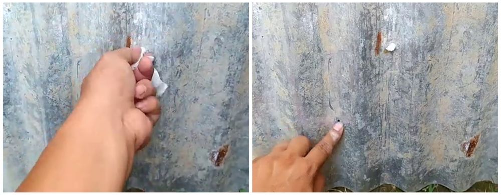 Tanpa racikan lem khusus, ini trik menambal atap seng berlubang dan bocor cuma dengan 1 alat sederhana