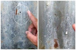 Tanpa racikan lem khusus, ini trik menambal atap seng berlubang dan bocor cuma dengan 1 alat sederhana