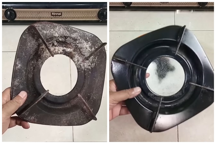 Trik bapak-bapak basmi kerak tunggu kompor ini simpel, tak perlu repot gosok-gosok pasta gigi