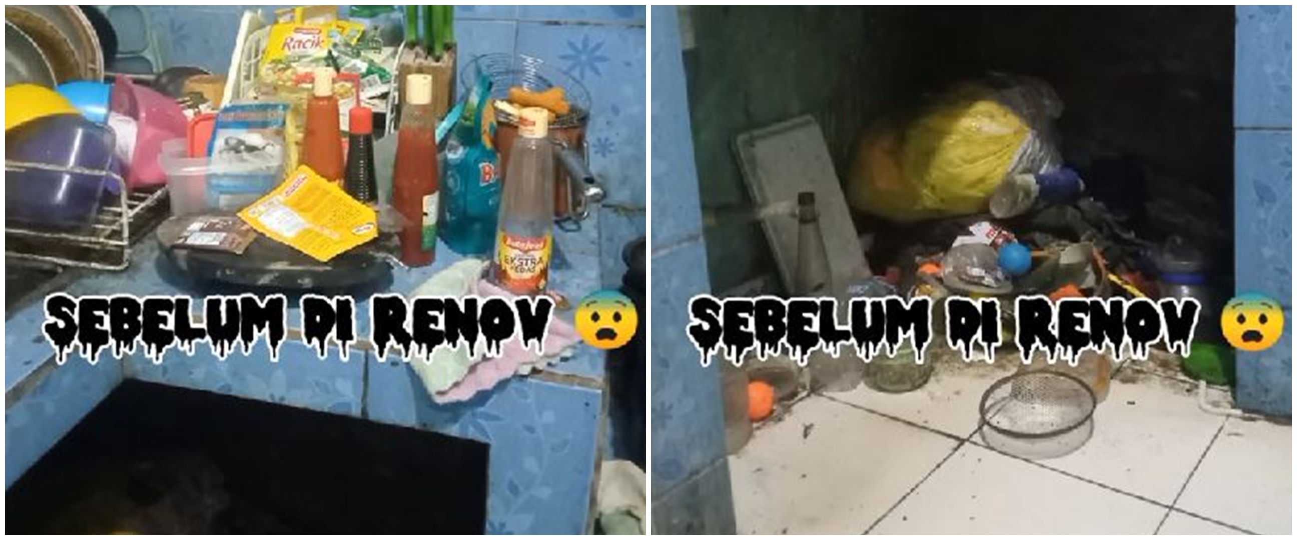 Awalnya penuh sampah mirip rumah tak berpenghuni, 10 potret makeover dapur kolong tangga ini jadi lega