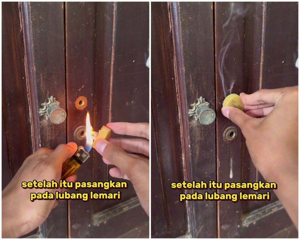Cara cepat mengatasi gagang pintu lemari yang rusak patah, cukup pakai 1 sampah dapur