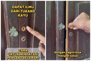 Cara cepat mengatasi gagang pintu lemari yang rusak patah, cukup pakai 1 sampah dapur