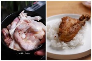 Trik goreng ayam kampung ini hasilnya semakin empuk dan gurih meresap meski tak direbus dalam presto