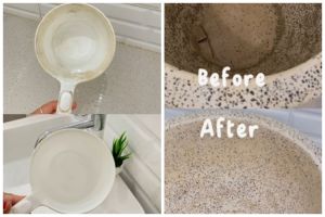 Trik membersihkan kerak gayung dan bak mandi ini cuma modal Rp4.000, pakai 2 bahan dapur