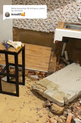 Dapur ukuran 3x3 meter ini berantakan, dimakeover jadi lebih rapi dan estetik, intip potretnya