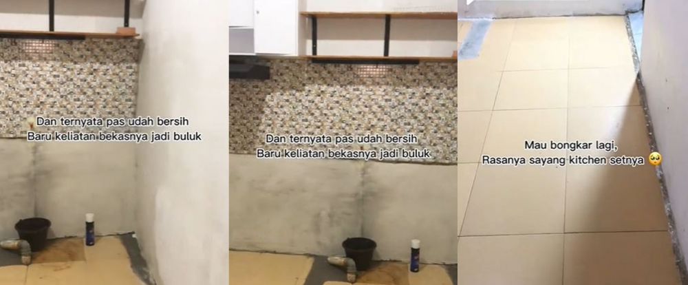 Dapur ukuran 3x3 meter ini berantakan, dimakeover jadi lebih rapi dan estetik, intip potretnya