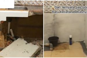 Dapur ukuran 3x3 meter ini berantakan, dimakeover jadi lebih rapi dan estetik, intip potretnya