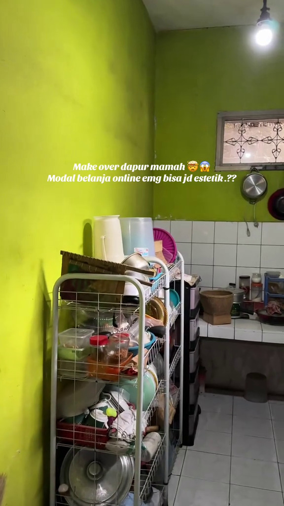 Cuma modal beli barang dari online shop dapur ibu jadi estetik, 9 potret transformasinya ini beda pol