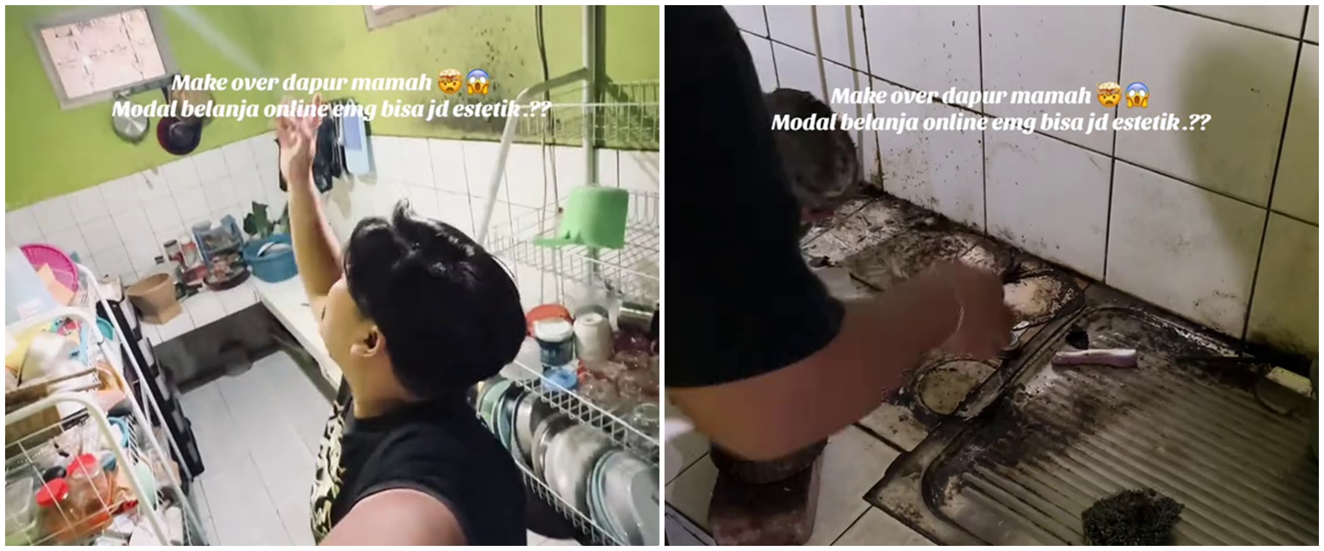 Cuma modal beli barang dari online shop dapur ibu jadi estetik, 9 potret transformasinya ini beda pol