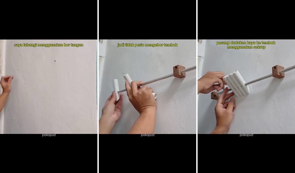 Cara buat gantungan baju multifungsi yang irit tempat, murah hanya gunakan bahan bekas