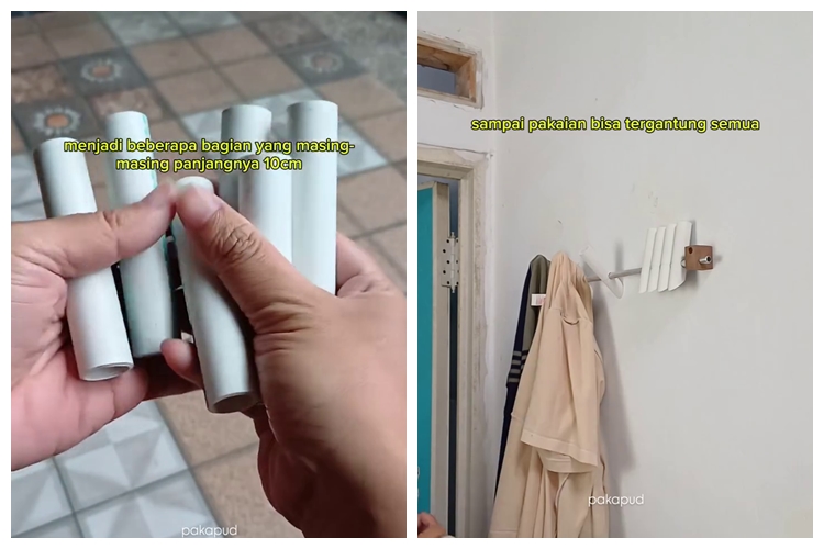 Cara buat gantungan baju multifungsi yang irit tempat, murah hanya gunakan bahan bekas