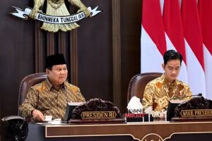 Canda Prabowo minta wartawan tunggu di luar di sidang kabinet: Anak di luar saat orang tua berbicara