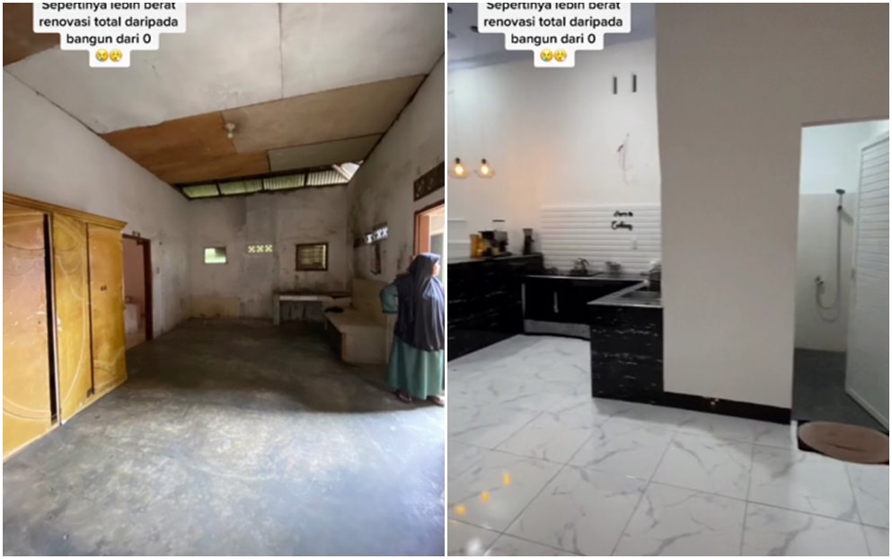 Kini dapurnya dua kali lebar ruang tamu, intip 9 potret makeover rumah jadul terbengkalai jadi mewah