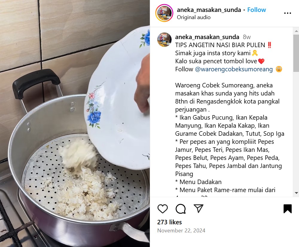 Bukan disiram air panas, ini cara menghangatkan nasi sisa kering agar pulen lagi dan lebih wangi