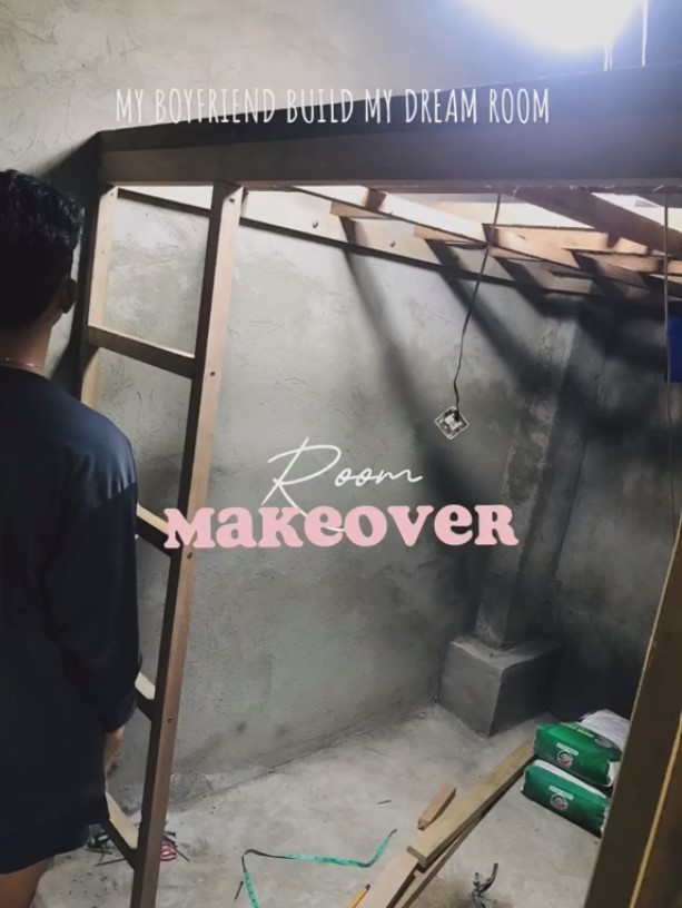Pria ini bucin pol makeover kamar jelek pacar jadi estetik pakai ranjang mezzanine, 9 transformasinya