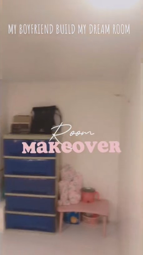 Pria ini bucin pol makeover kamar jelek pacar jadi estetik pakai ranjang mezzanine, 9 transformasinya