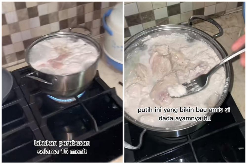 Cara merebus daging ayam agar bebas amis, kesat, dan matang merata tanpa ditambah cuka dan bahan lain