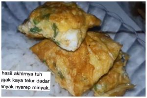 Trik menggoreng telur dadar agar lebih tebal dan tidak menyerap banyak minyak