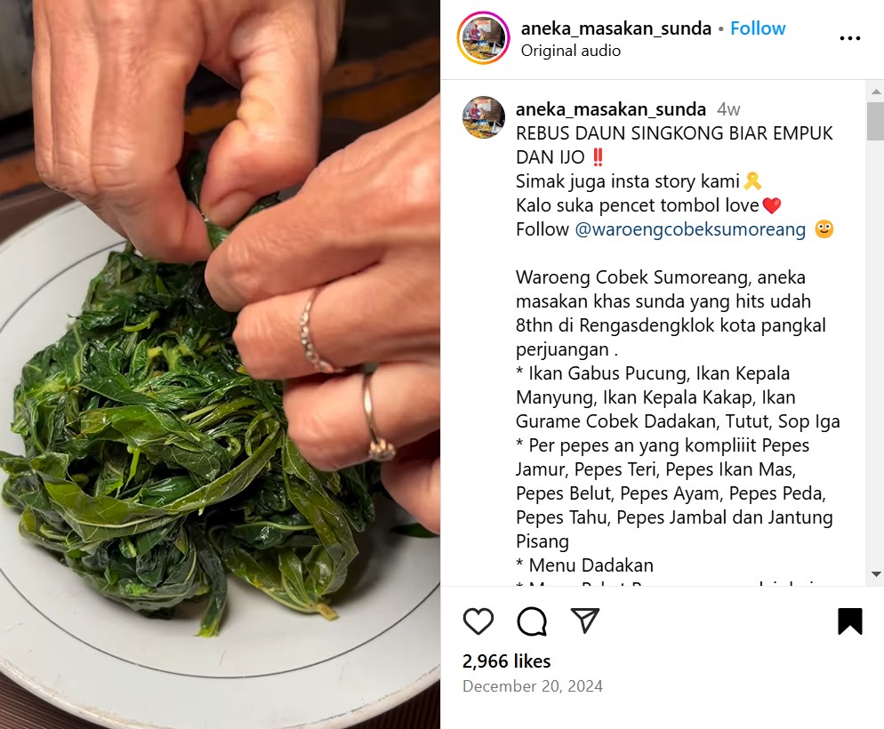 Cuma tambah 1 bumbu masakan, ini cara rebus daun singkong supaya empuk dan warnanya tetap hijau segar
