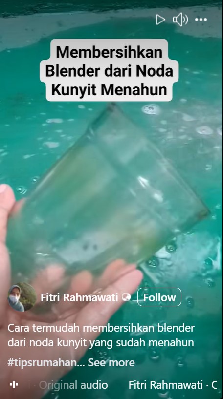 Cara bersihkan blender dari noda kunyit menahun ini ampuh bikin bening lagi meski tak direndam sitrun