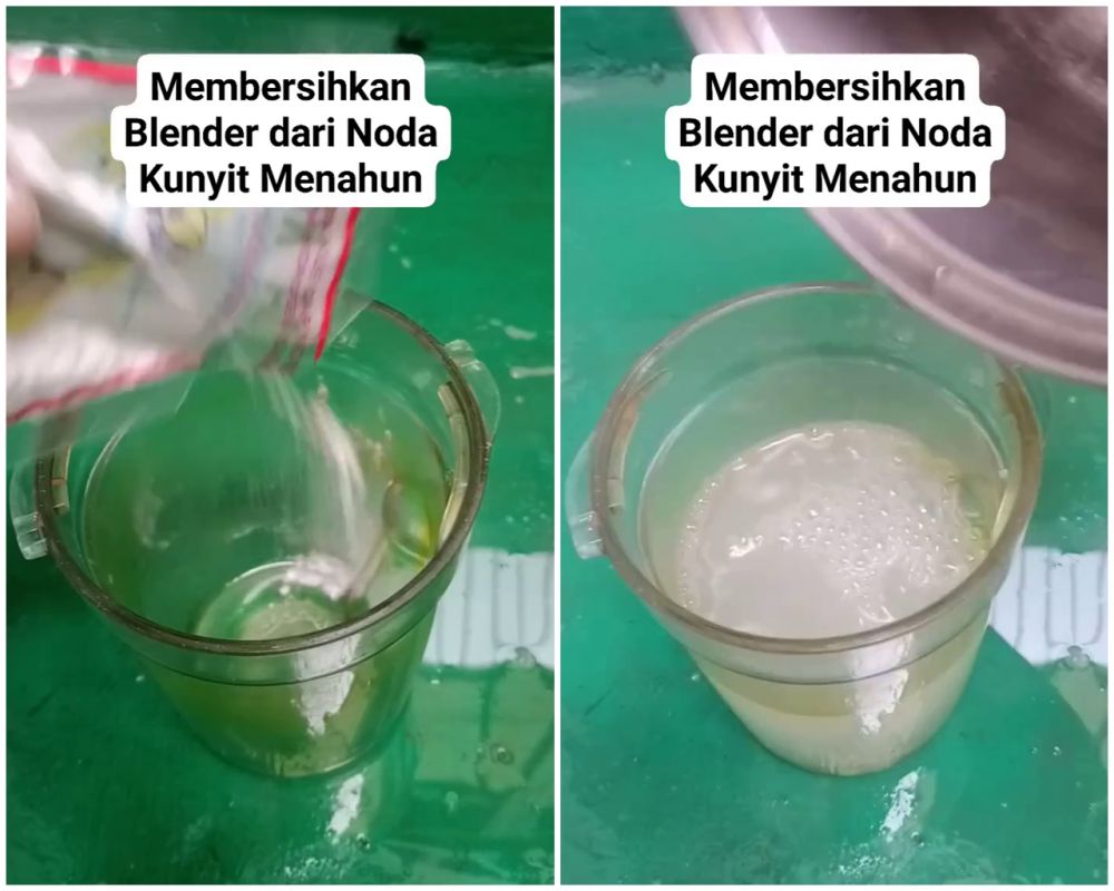 Cara bersihkan blender dari noda kunyit menahun ini ampuh bikin bening lagi meski tak direndam sitrun