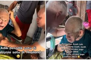Tingga di negara berbeda, kisah pertemuan kakak adik yang sama-sama idap stroke ini penuh haru