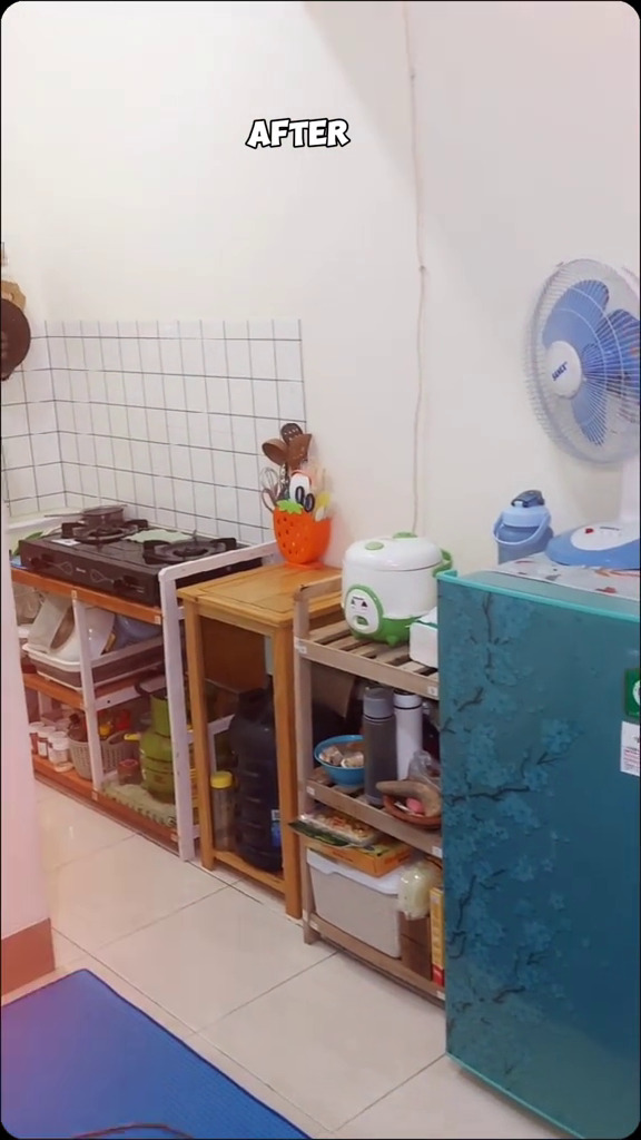 9 Potret makeover dapur kos kecil cuma pakai perabot sederhana, hasilnya bikin suasana bak di rumah