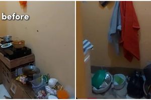 9 Potret makeover dapur kos kecil cuma pakai perabot sederhana, hasilnya bikin suasana seperti di ruma