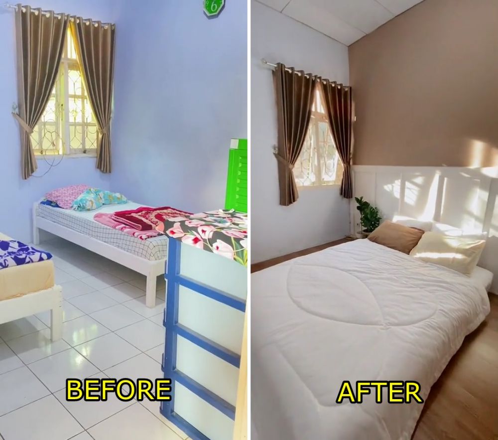 Bukti kakak bersikap baik, 11 potret makeover kamar adik dari sederhana jadi gaya rustic ini kece pol